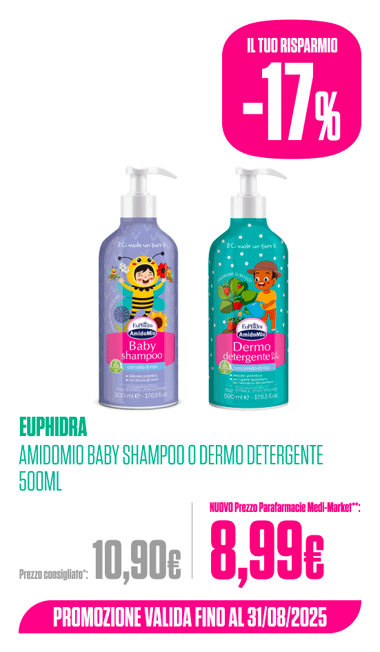 Euphidra Amidomio shampoo e dermo detergente