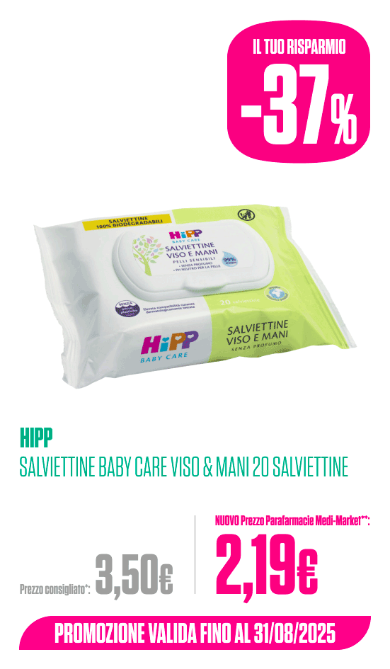 Hipp salviettine baby care viso e mani